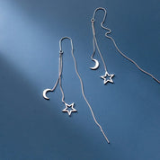 Sovict Black Tassel Drop Earrings