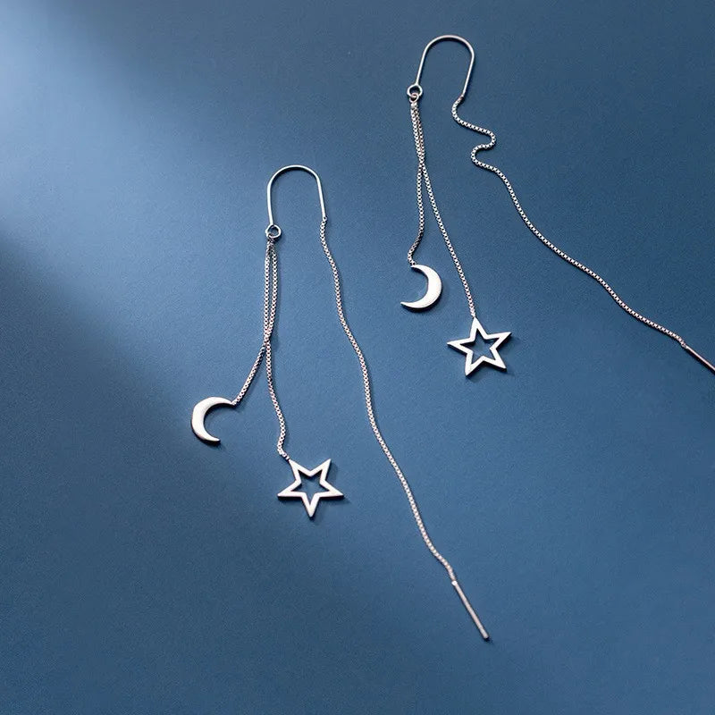 Sovict Black Tassel Drop Earrings