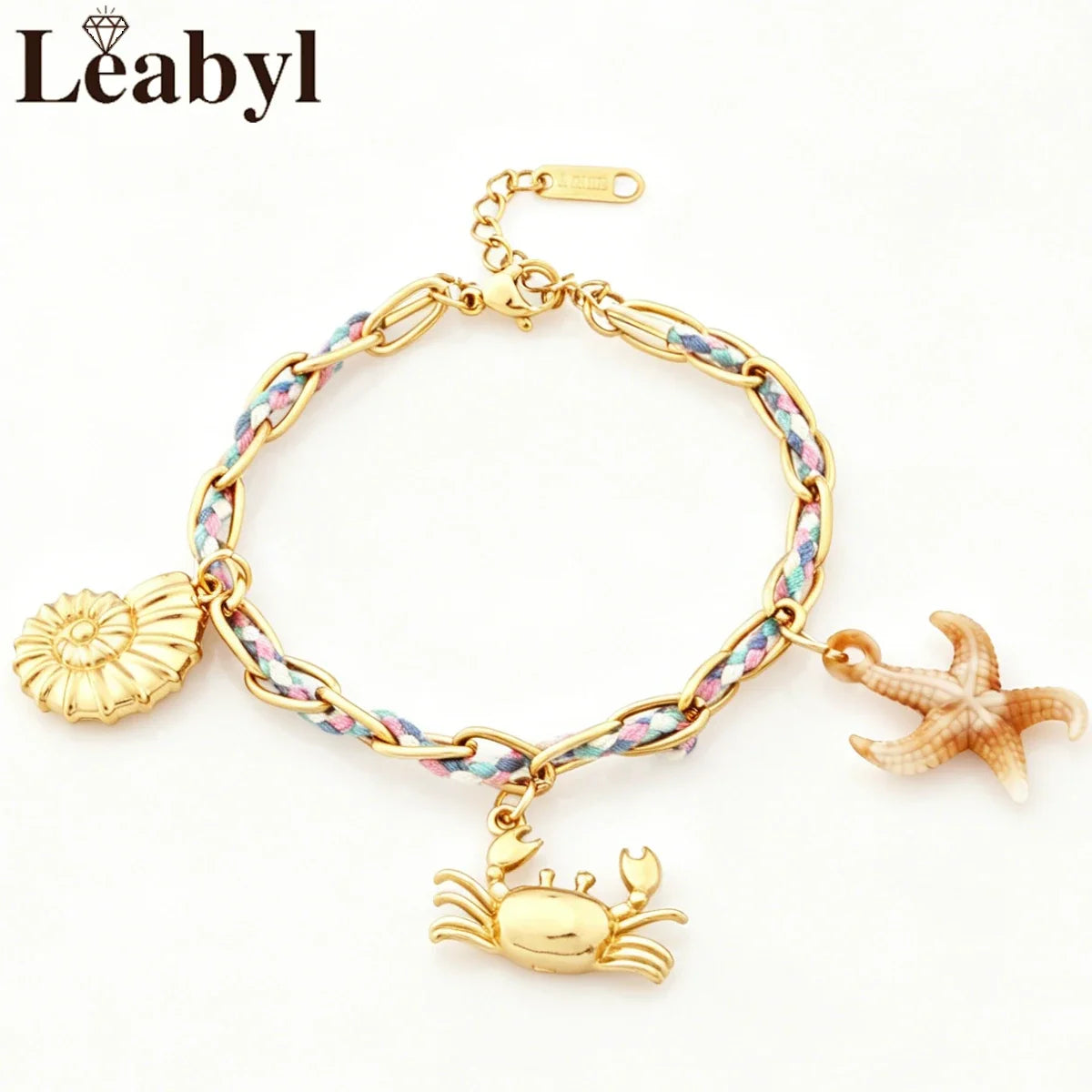 Sovict Coastal Braided Charm Bracelet