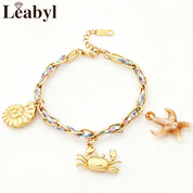 Sovict Coastal Braided Charm Bracelet