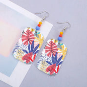 Sovict Black Floral Drop Earrings
