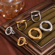 Sovict Oval Hollow Statement Ring
