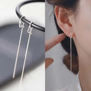 Sovict Black Tassel Drop Earrings