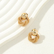 Sovict Twisted Circle Drop Earrings