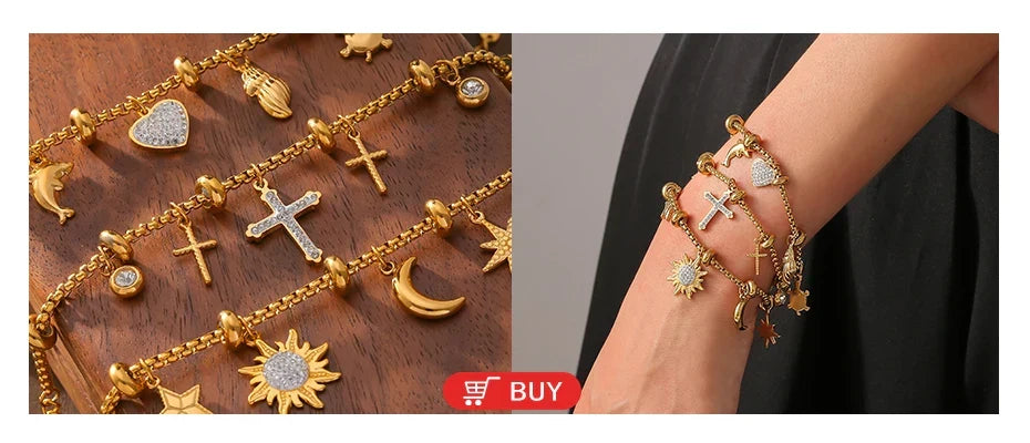 Sovict Gold Charm Bracelet