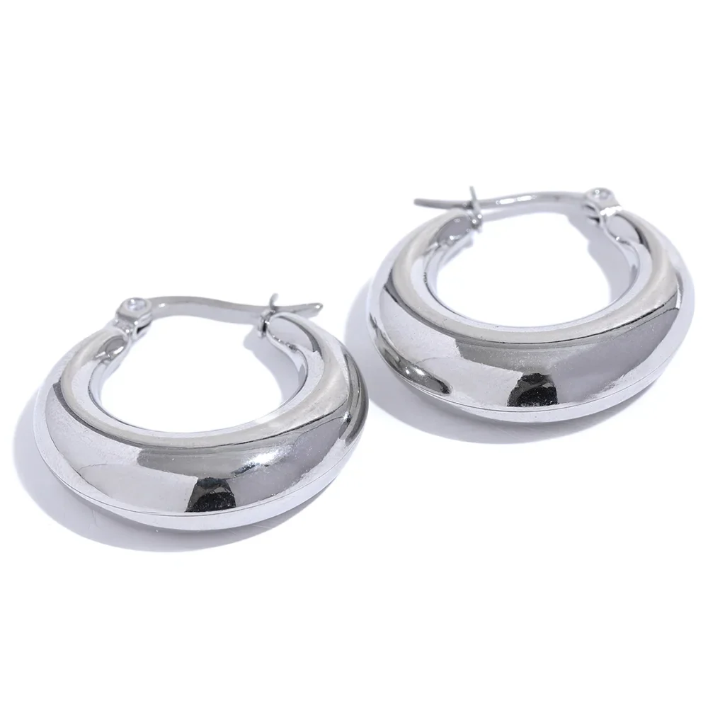 Sovict Textured Geo Hoop Earrings