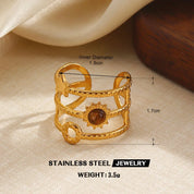 Sovict Tiger Eye Adjustable Ring