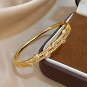Sovict Double Rhinestone Bangle