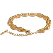 Sovict Golden Shell Charm Bracelet