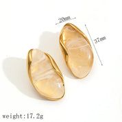 Sovict Brown Resin Geo Earrings