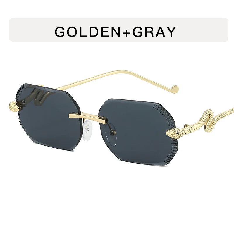 Zovict Serpent Rimless Sunglasses by Zovict