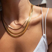 Sovict Flat Snake Chain Necklace