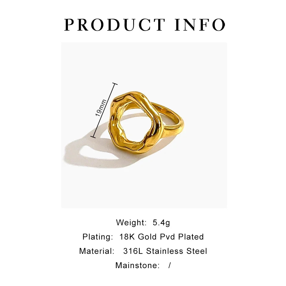 Sovict Sculpted Minimal Ring