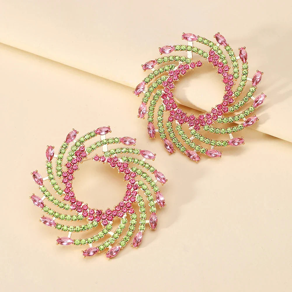 Sovict Sunflower Crystal Studs