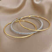 Sovict Two Tone Rhinestone Bangles
