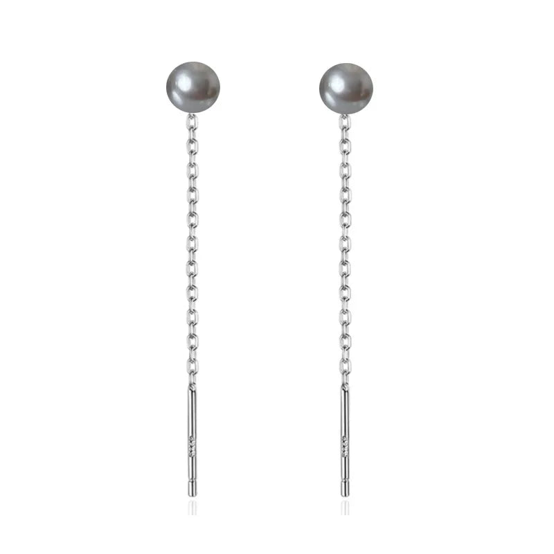 Sovict Black Tassel Drop Earrings