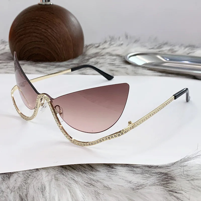 Zovict Crystal Cat Eye Sunglasses by Zovict