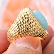 Sovict Blue Teardrop Ring
