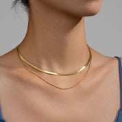 Sovict Flat Snake Chain Necklace