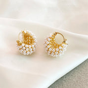 Sovict Pearl Bloom Basket Earrings