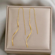 Sovict Black Tassel Drop Earrings