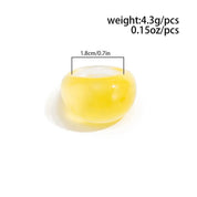 Sovict Y2K Resin Chunky Ring