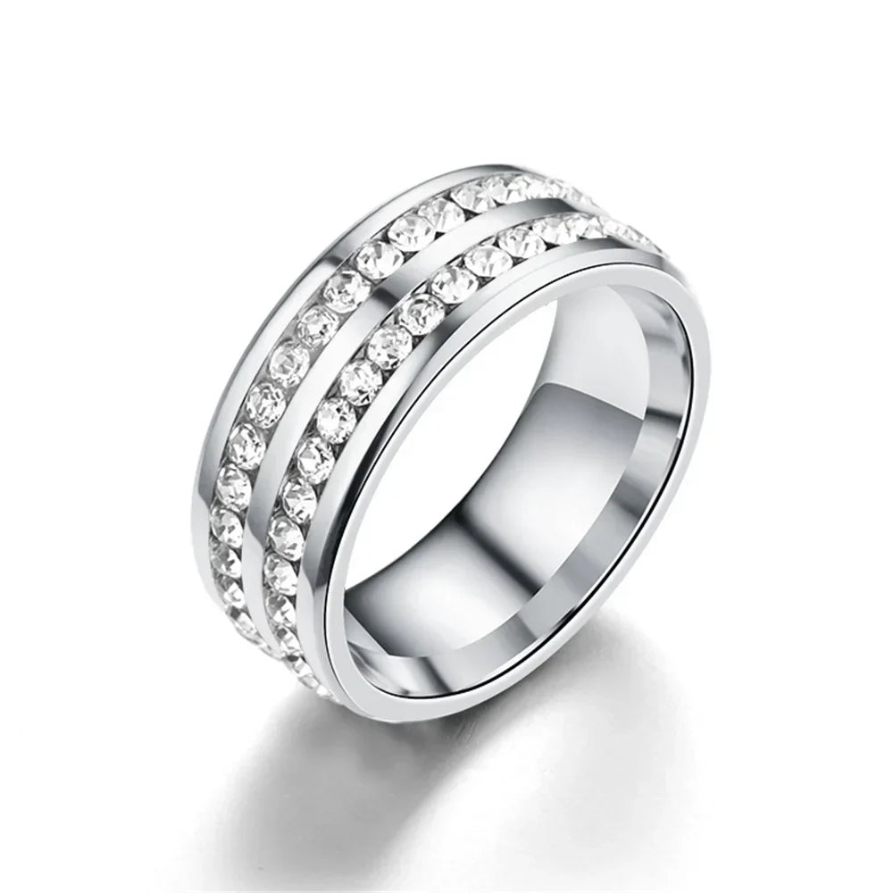 Sovict Iced Arc Circle Ring