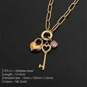 Sovict Heart Lock Key Bracelet