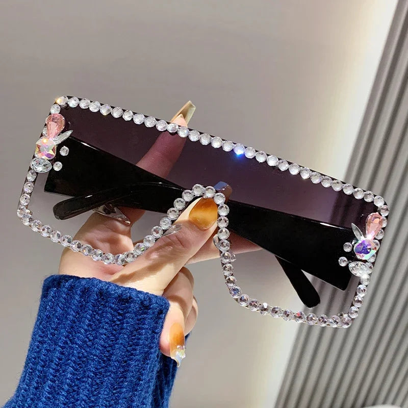 Zovict Diamond Shield Sunglasses by Zovict