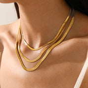 Sovict Flat Snake Chain Necklace