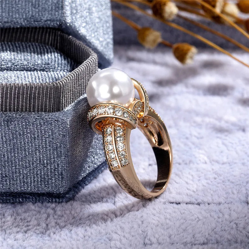 Sovict Pearl CZ Silver Ring