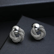 Sovict Twisted Circle Drop Earrings