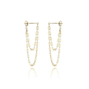 Sovict Black Tassel Drop Earrings
