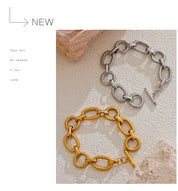 Sovict Oval Link Toggle Bracelet