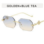 Zovict Serpent Rimless Sunglasses by Zovict
