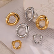 Sovict Oval Hollow Statement Ring