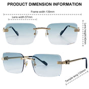 Zovict Prism Rimless Sunglasses by Zovict
