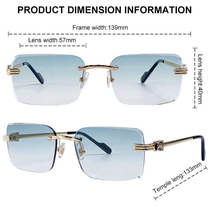 Zovict Prism Rimless Sunglasses by Zovict