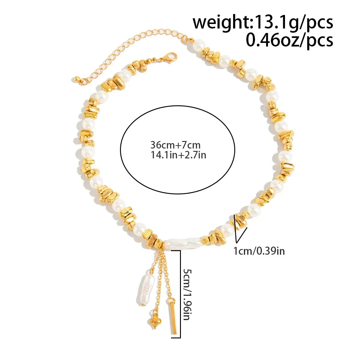 Sovict Pearl Heart Choker