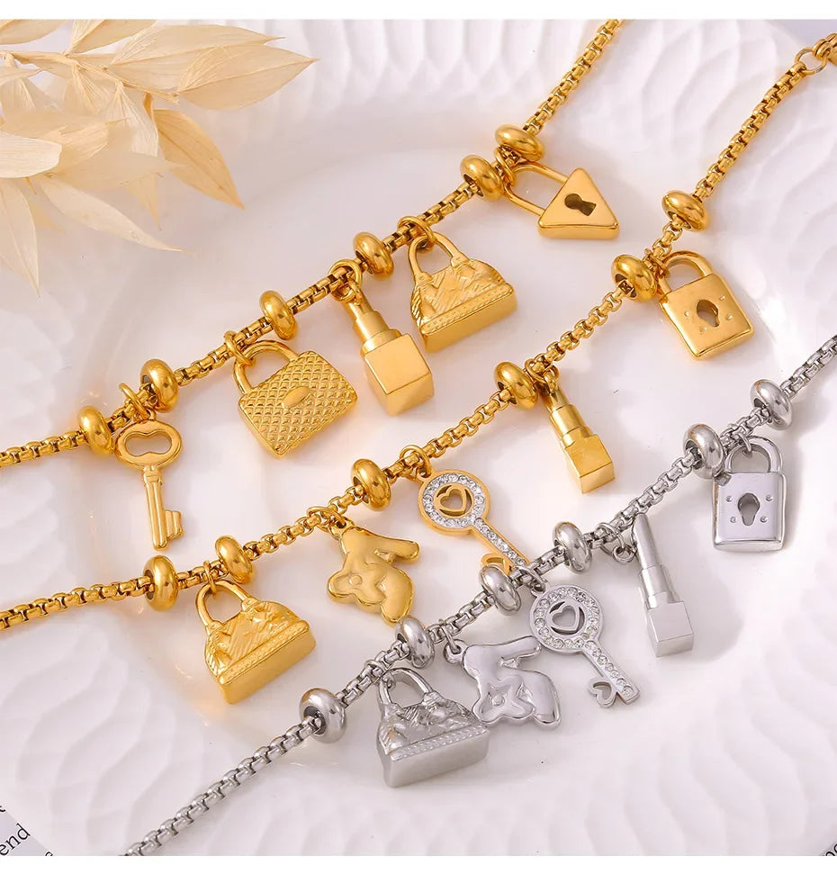 Sovict Gold Charm Bracelet