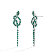 Sovict Green Serpent Silver Studs