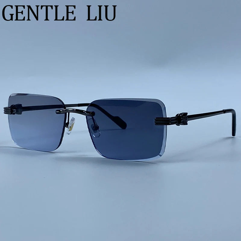 Zovict Prism Rimless Sunglasses by Zovict