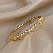 Sovict Double Rhinestone Bangle