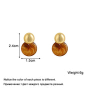 Sovict Amber Stripe Drop Earrings
