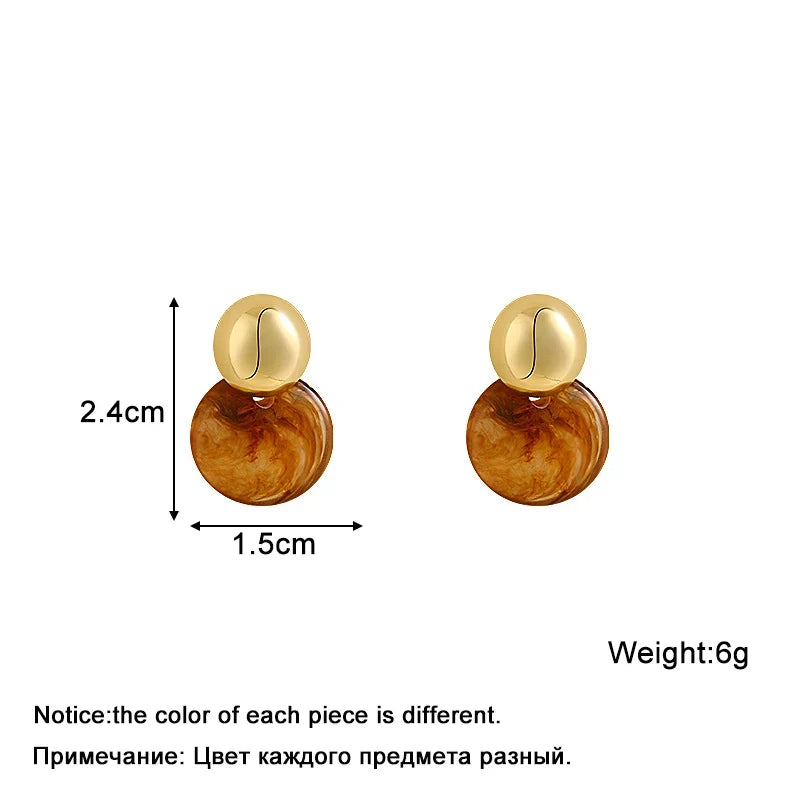 Sovict Amber Stripe Drop Earrings