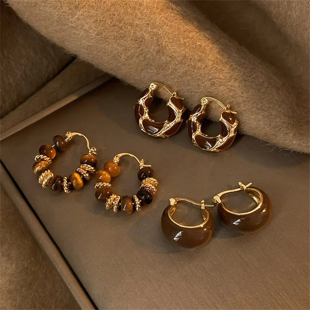 Sovict Tortoise U-Hoop Earrings