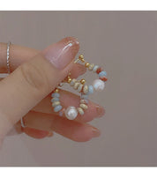 Vacation style Design Natural Stone Beaded Pearl Pendant Earrings for Women and Girls 2024 Fashion Jewelry Unusual Accessories