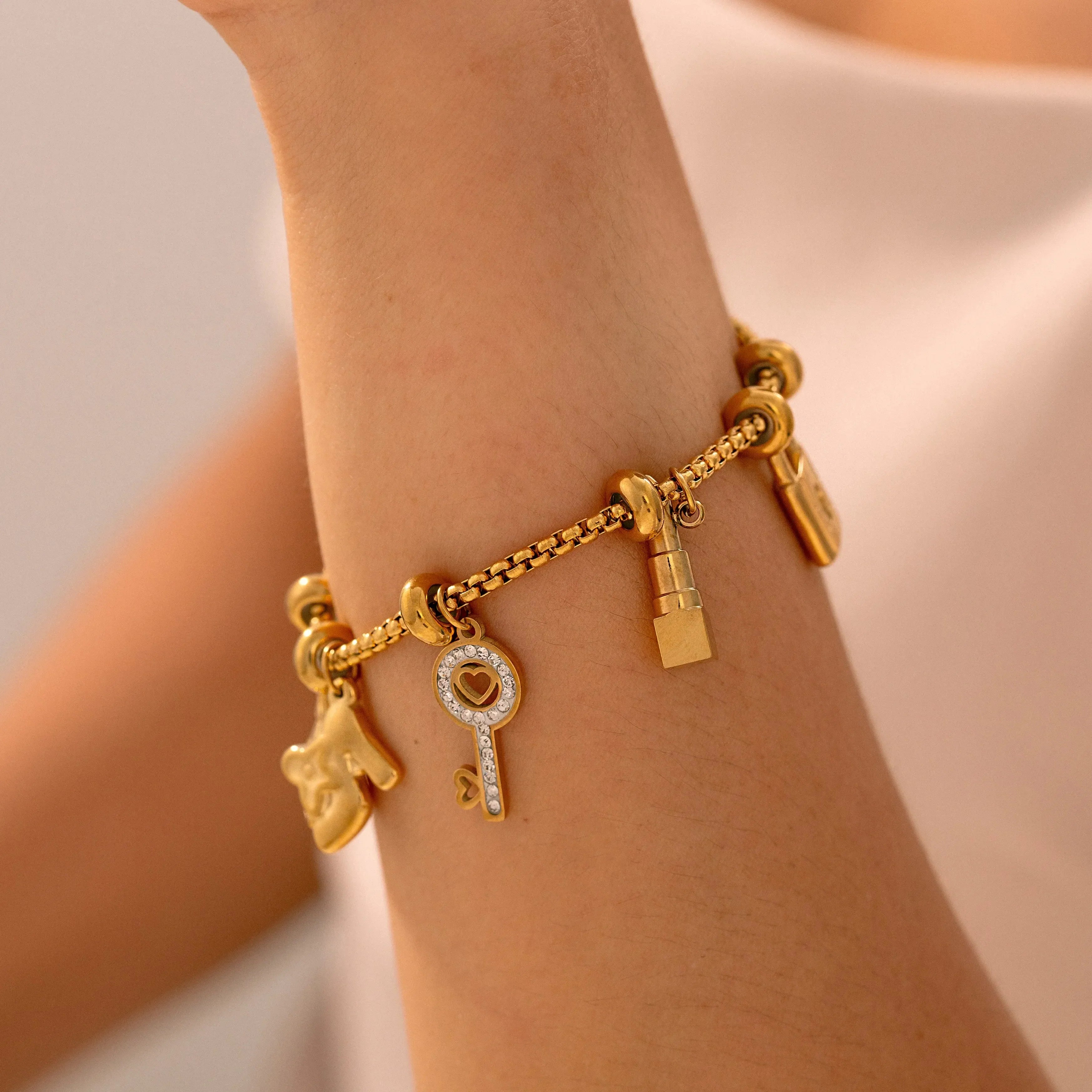 Sovict Gold Charm Bracelet