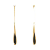 Sovict Black Tassel Drop Earrings